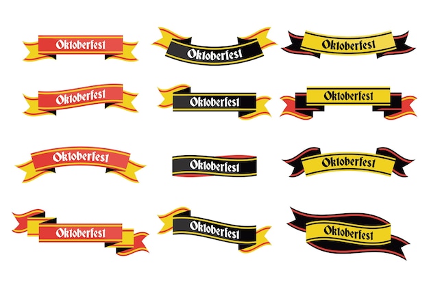 Flat Oktoberfest Ribbons – Free Download, Free Stock Photo