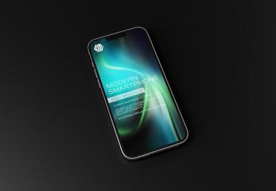 Mobile Phone Mockup Isolated on Black Background – Free Download