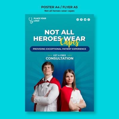 Not All Heroes Wear Capes Concept Template – Free Download