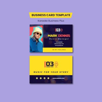 Karaoke Party Business Card Template – Free Download