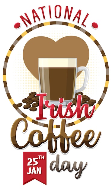 National Irish Coffee Day Banner Design – Download Free Stock Photo