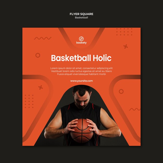 Basketball Holic Flyer Square – Free Download, Free Stock Photo