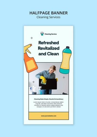 Cleaning Services Template Design – Download Free Stock Photo