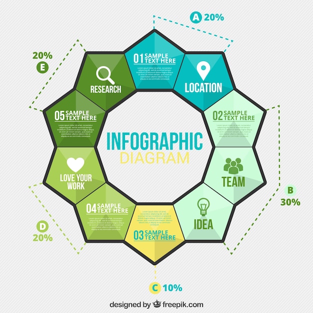 Infographics Featuring Beautiful Flower Petals – Free Download