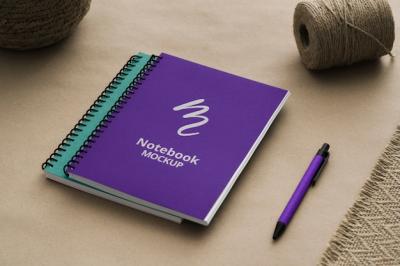 Stunning Paper Craft Notebook Mockup – Download Free Stock Photo