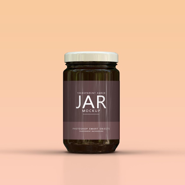 Dark Glass Jar Label Mockup – Download Free Stock Photo