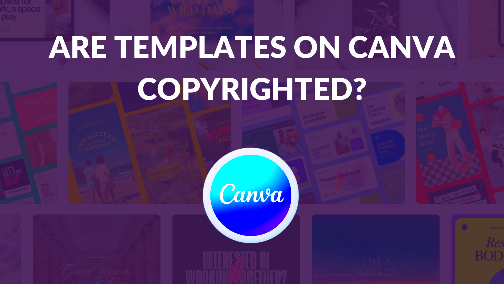 Are Templates on Canva Copyrighted Canva Templates