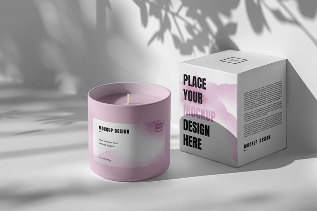 Candle Packaging Mockup Design – Free Download