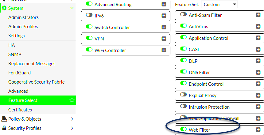 Configure Web Filtering in Fortigate