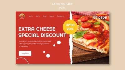 Pizza Restaurant Landing Page Template for Free Download