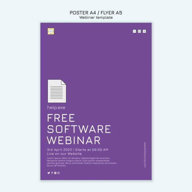 Flat Design Webinar Template for PSD â Download Free Stock Photo