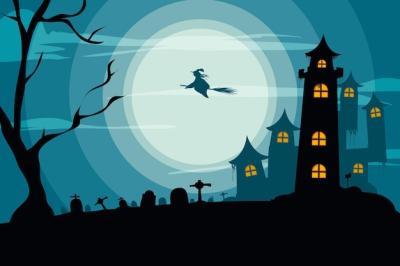 Scary House Halloween Background – Free Stock Photo, Download for Free