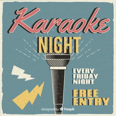 Karaoke Banner Template Retro Style – Free Download