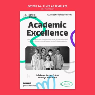 School Admission Poster Template – Free Download