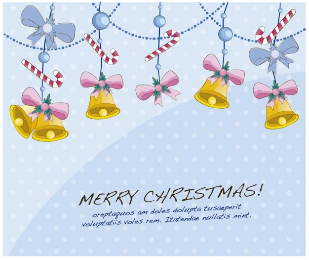 Christmas Card Featuring Hanging Bells – Free Download