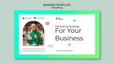 Marketing Strategy Banner Template – Free Download