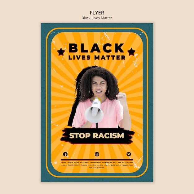 Black Lives Matter Flyer Template – Free Download