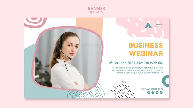 Professional Business Webinar Banner Template – Free to Download