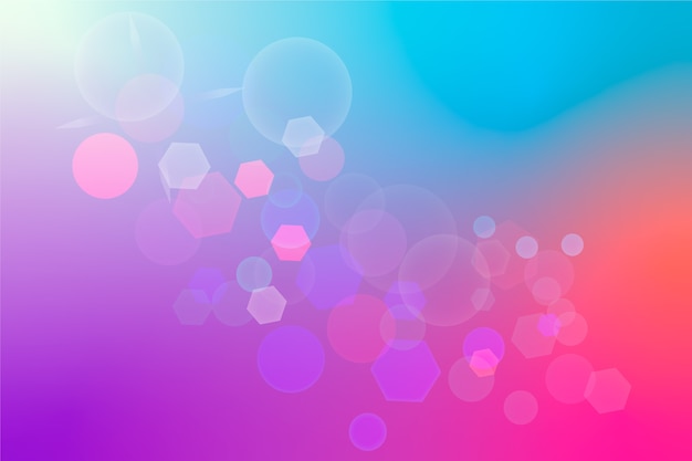 Stunning Blue and Pink Gradient Background with Bokeh Effect – Free Download