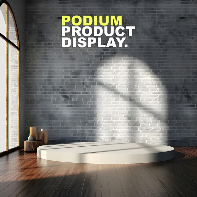 Stage Podium Scene Display Mockup for Product Presentation – Free Stock Photo, Download Free