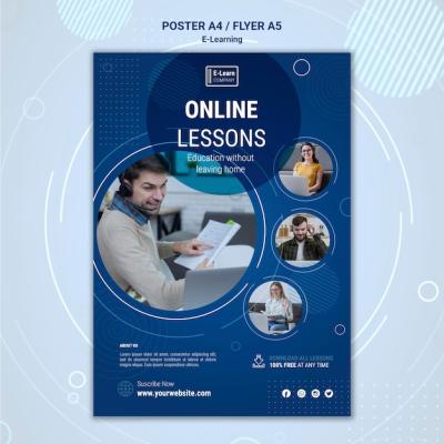 E-learning Concept Flyer Template – Free Download