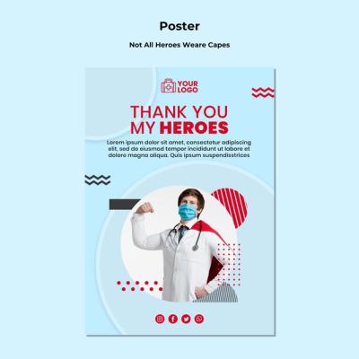 Not All Heroes Wear Capes Poster Template – Free Download