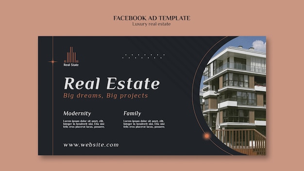 Luxury Real Estate Facebook Template – Free Download