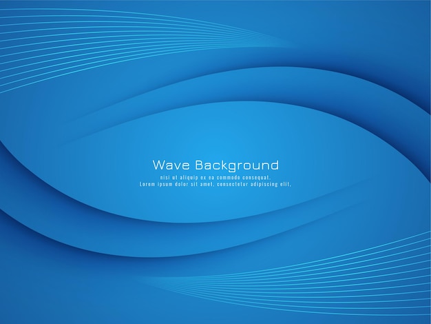 Modern Blue Wave Design Decorative Background Vector – Free Download