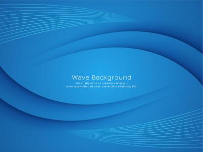 Modern Blue Wave Design Decorative Background Vector – Free Download