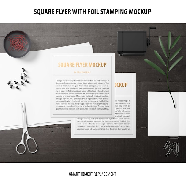 Square Flyer Mockup – Free Download