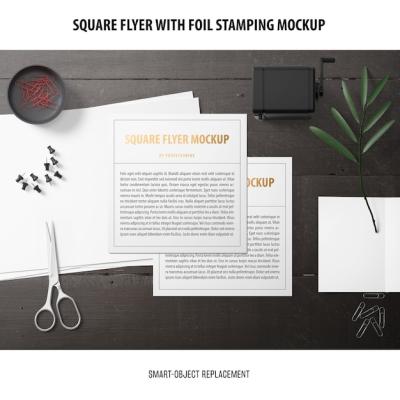 Square Flyer Mockup – Free Download