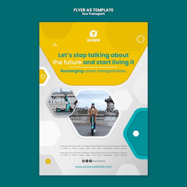 Eco Transport Poster Design Template – Free Download