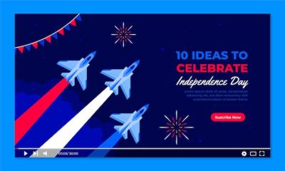 Fourth of July Celebration YouTube Thumbnail – Download Free Stock Photo