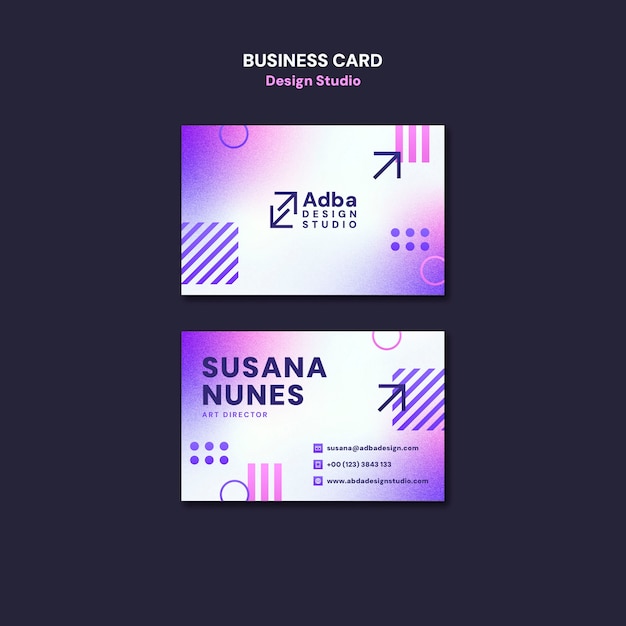 Gradient Design Studio Business Card – Free Download