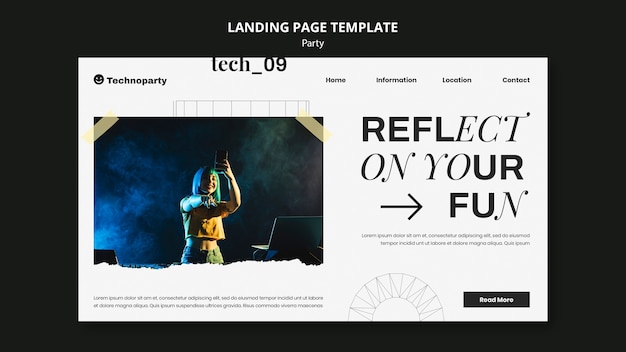 Party Celebration Landing Page Template – Free Download