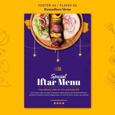 Ramadhan Menu Poster Design – Download Free Stock Photo