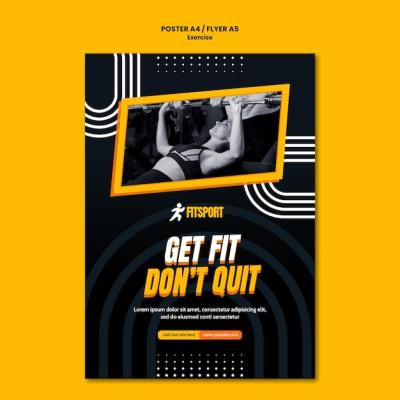 Get Fit Poster Template – Free to Download