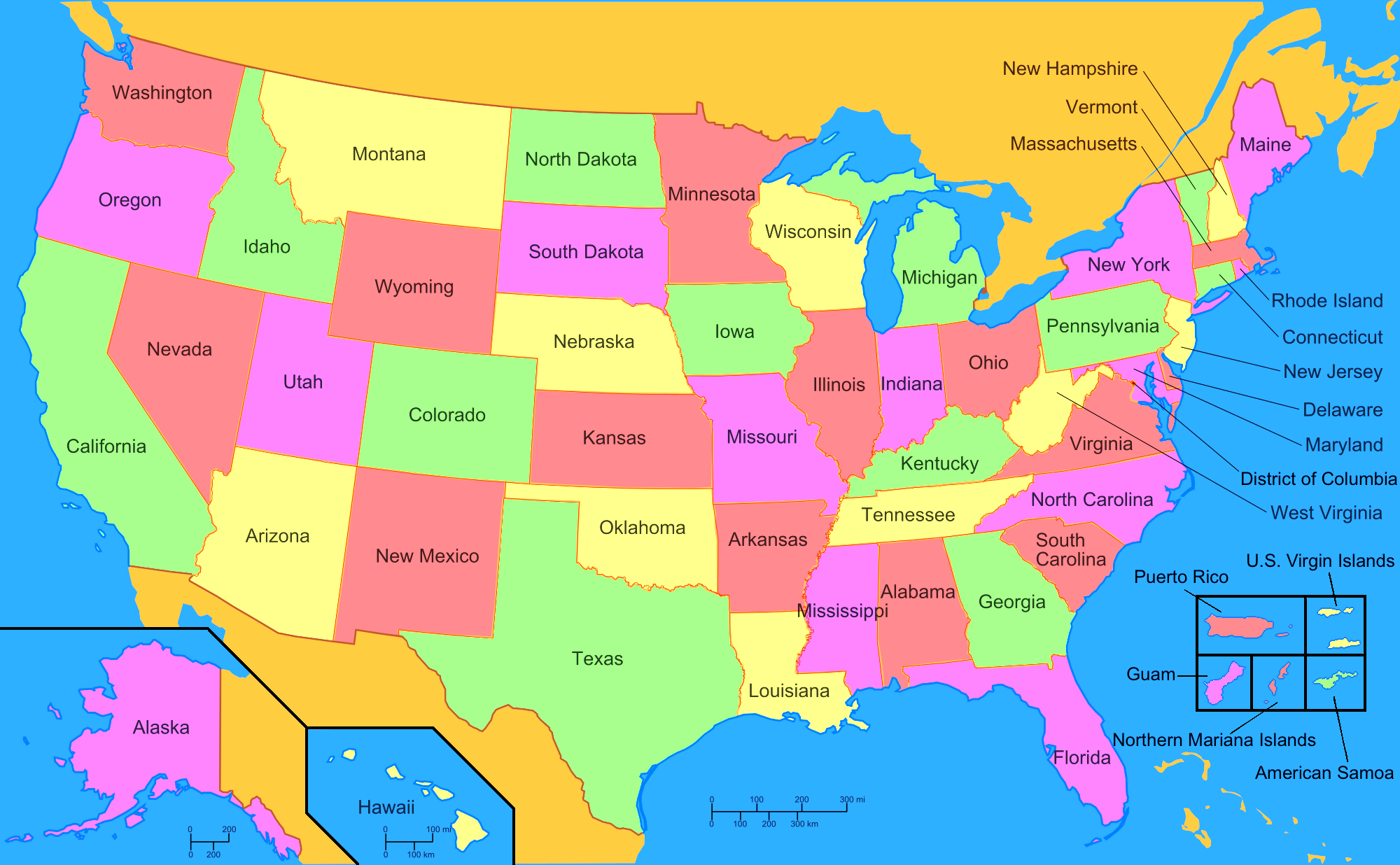 Map Of United States Geography