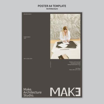 Architecture Project Poster Template – Free Download