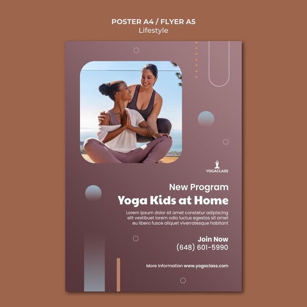 Yoga Practice and Exercise Poster Template – Free Download