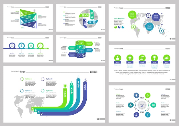 Eight Logistics Slide Templates Set – Free Download