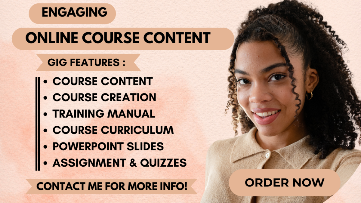 Professional Online Course Content Creation: Curriculum, Training Manuals, and Lesson Plans