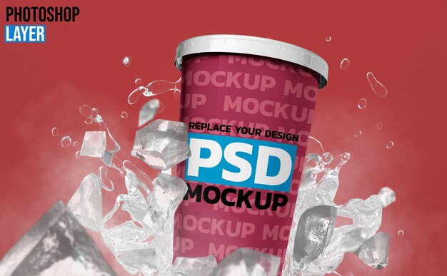 Plastic Cup Mockup Rendering Design – Free Stock Photo Download