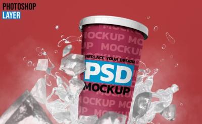 Plastic Cup Mockup Rendering Design – Free Stock Photo Download