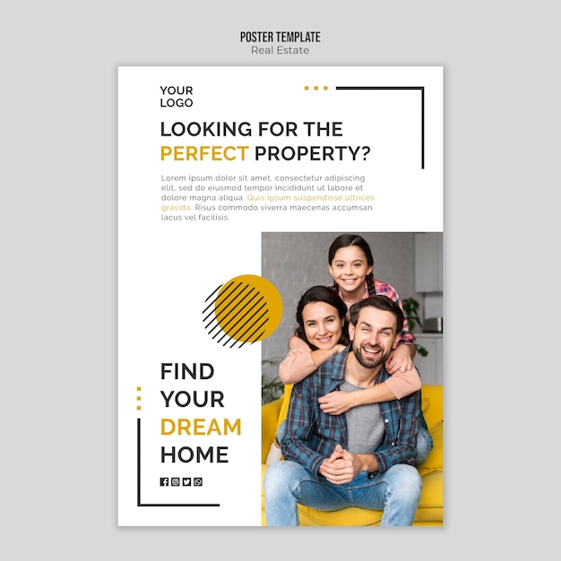 Real Estate Poster Template Design – Free Download