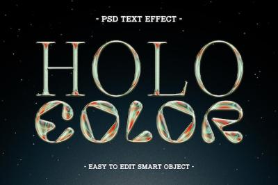 Holo Color Chrome Metallic Text Effect – Free Download