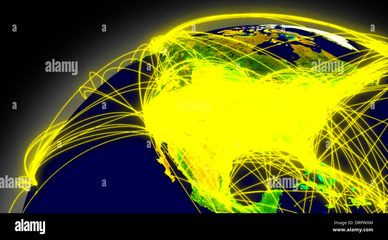 Air traffic routes usa hires stock photography and images Alamy