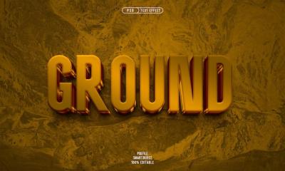 3D Editable Text Effect for Ground Designs – Free Download