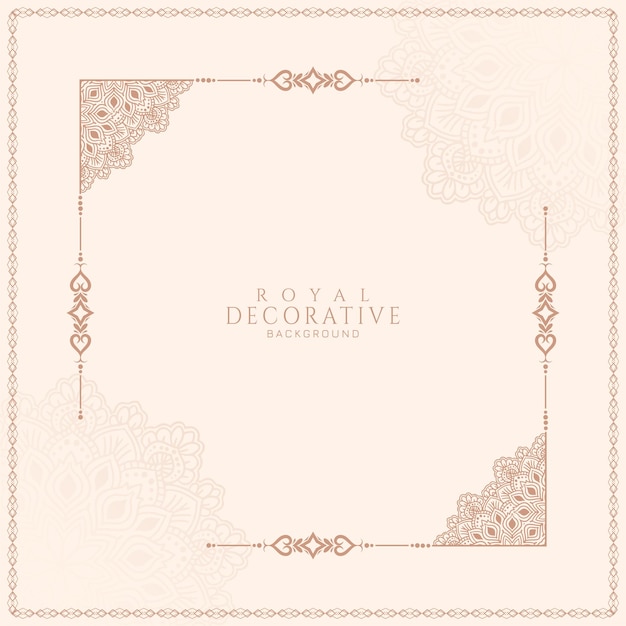 Elegant Ethnic Floral Frame Decorative Background – Free Download