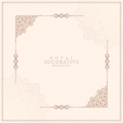 Elegant Ethnic Floral Frame Decorative Background – Free Download